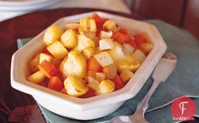 Legume rădăcinoase prăjite cu glazură de arțar