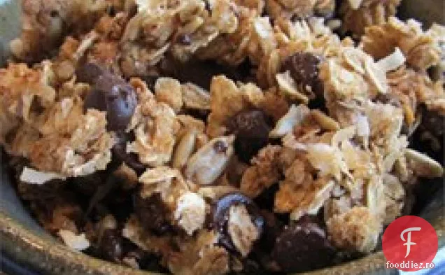 Unt De Arahide Crocant, Ciocolată, Granola De Nucă De Cocos