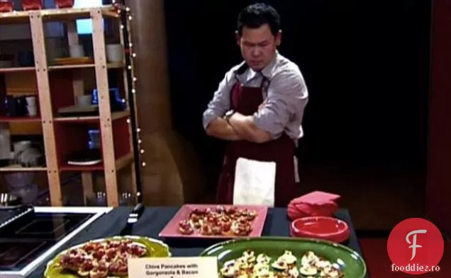 Clătite de arpagic cu Gorgonzola și slănină