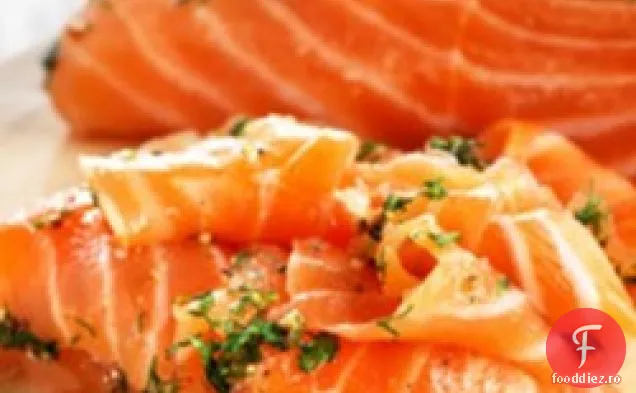 Gravlax cu sos de muștar