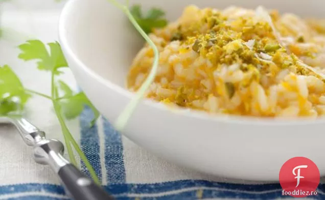 Risotto De Dovlecei Cu Fistic Și Lămâie
