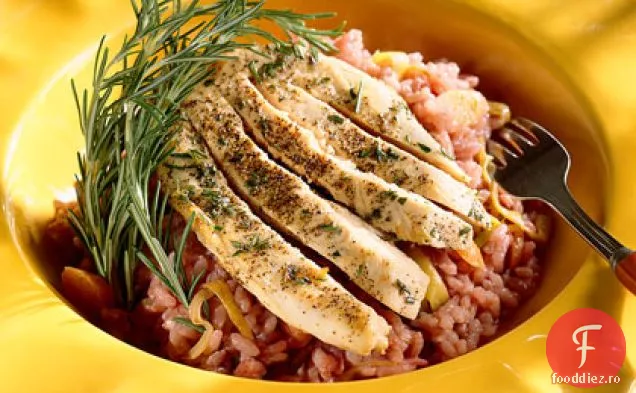 Risotto Pinot Noir Cu Pui De Rozmarin