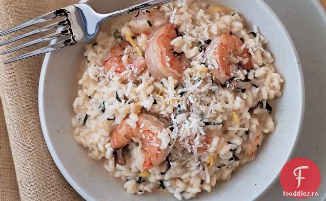 Risotto de creveți și brânză de capră
