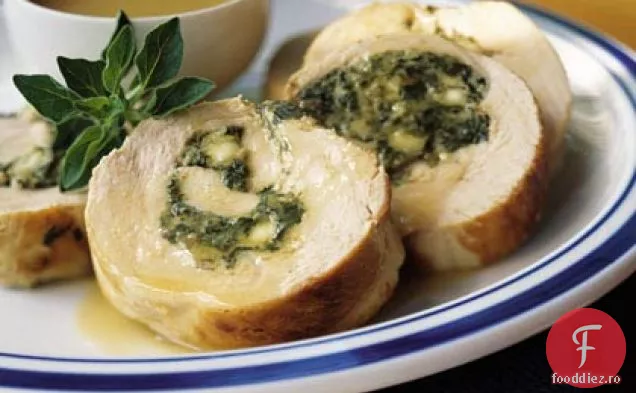 Piept de curcan cu umplutură de spanac-Feta