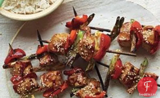 Kebab De Porc Glazurat Și Orez De Susan