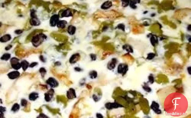 Pizza alb-negru cremoasă
