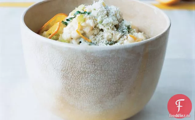 Risotto de lămâie Meyer cu busuioc