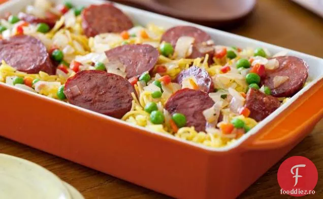 Pilaf de orez cu caserola Chorizo