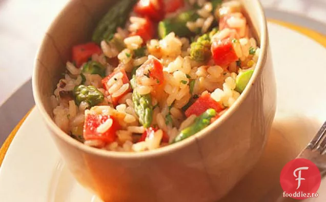 Risotto cu șuncă și sparanghel