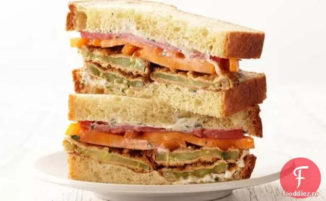 Sandvișuri Cu Roșii Verzi Prăjite
