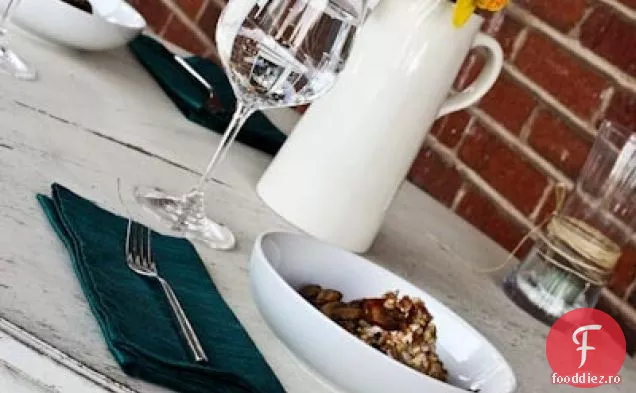Risotto Cu Brânză De Capră Afumată Cu Ciuperci Sherry