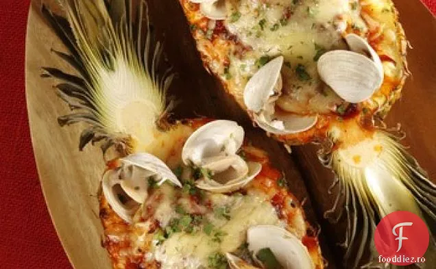Ananas Umplut Cu Fructe De Mare Prăjite