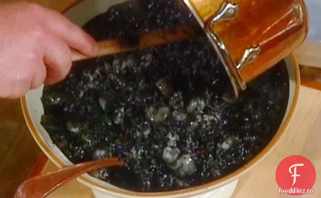 Risotto negru cu sepie: Risotto Nero con Seppie