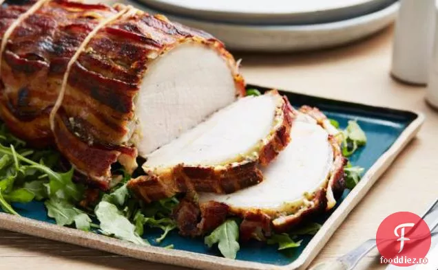 Miere-muștar friptură de porc cu slănină