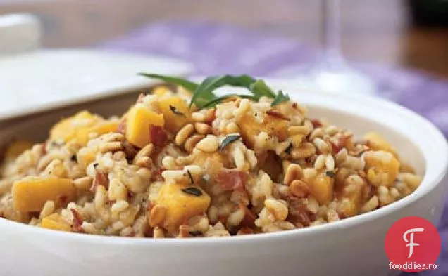 Risotto cu dovleac, Pancetta și brânză Jack