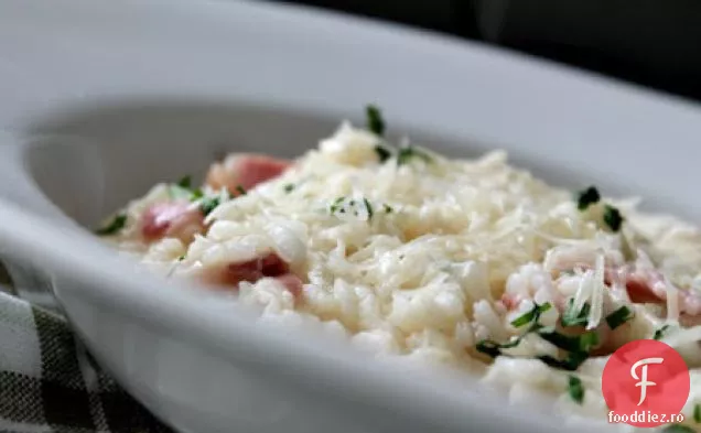 Risotto de slănină și praz