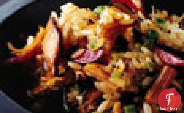 Orez lipicios cu cârnați chinezi și scoici uscate