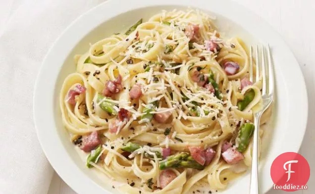 Paste cu sparanghel și Prosciutto