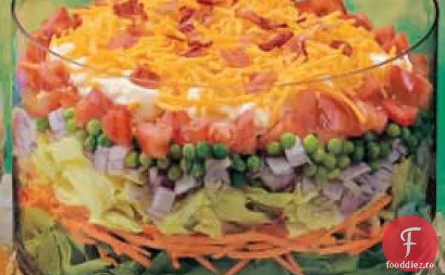 Salată De Ouă Veggie Stratificată