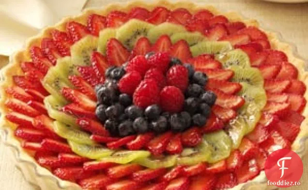 Tartă Elegantă Cu Fructe De Pădure Proaspete