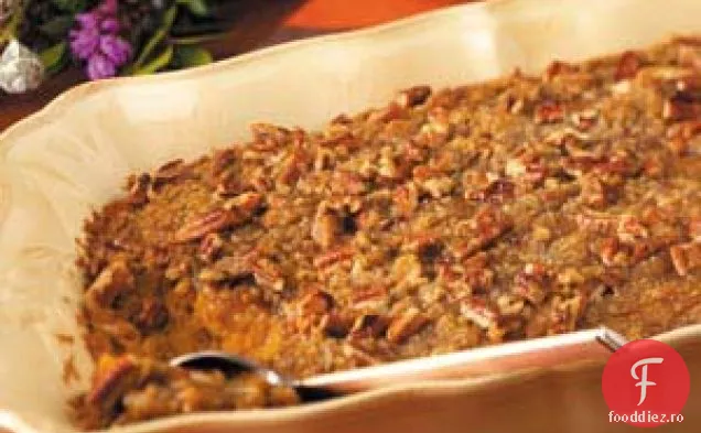 Caserola de cartofi dulci cu nuci pecan