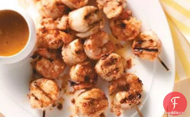 Creveți și scoici Kabobs