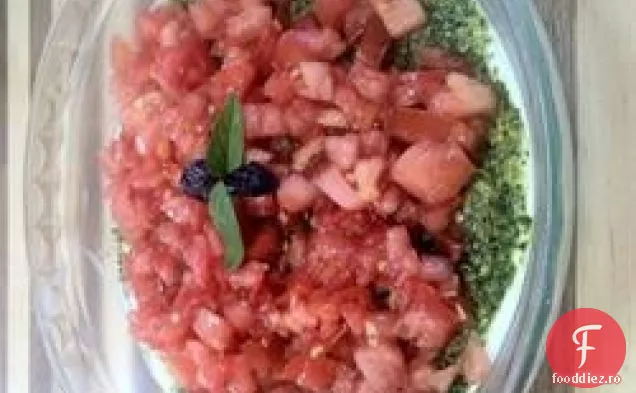 Brânză de capră, roșii și pesto Dip