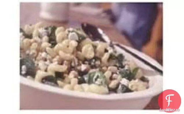 Cavatappi cu spanac, fasole Garbanzo și Feta
