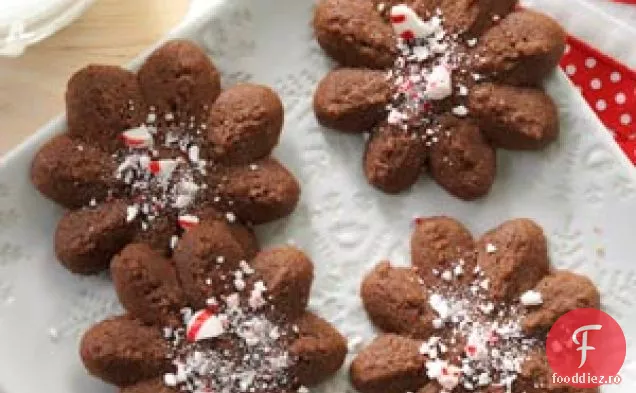 Ciocolată Peppermint Spritz Cookie-Uri