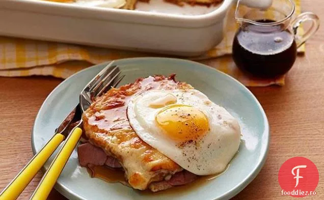 Pâine Prăjită Franceză Croque Madame Caserola