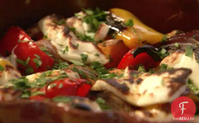 Cartofi duble și Halloumi coace