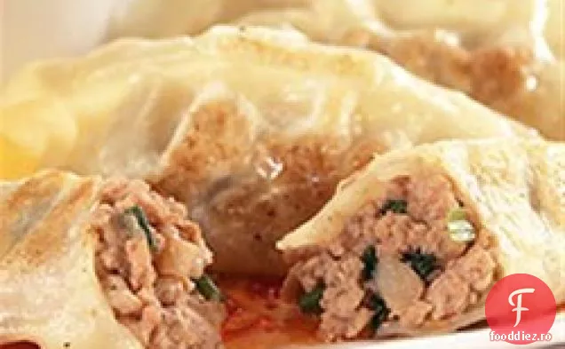 Wontons din Asia de porc de la Hatfield la sută