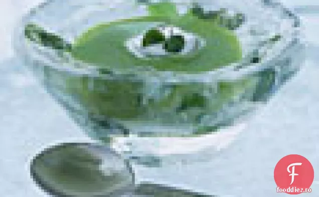 Bulion de mazăre răcit cu cremă de lămâie