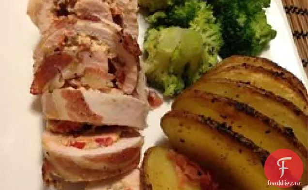 Pancetta Înfășurat Piept De Pui Umplute