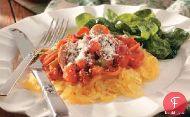 Spaghete Squash cu sos roșu