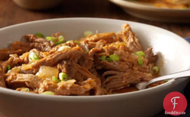 Carne de porc trasă cu sos de ghimbir