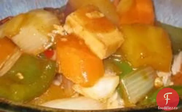 Teriyaki Tofu cu ananas