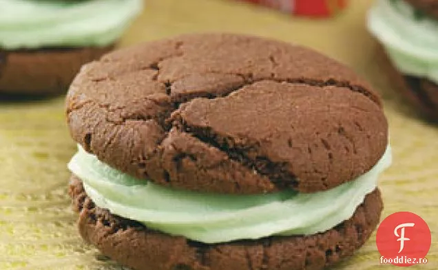 Cookie-Uri Sandwich Cu Mentă De Ciocolată