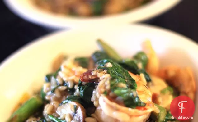 Risotto De Creveți Cu Legume De Vară