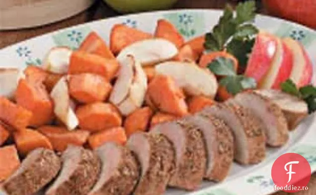 Carne de porc cu mere și cartofi dulci