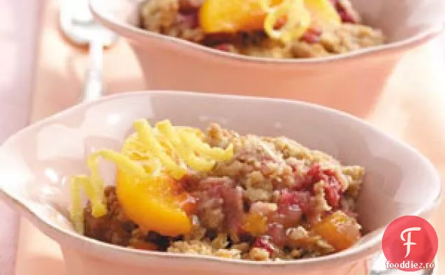 Peach Rhubarb Crisp