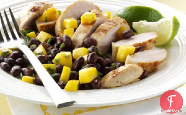 Pui la gratar cu Salsa de fasole neagra