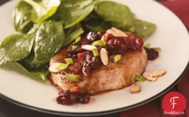 Cotlete de porc cu glazură de cireșe Chipotle
