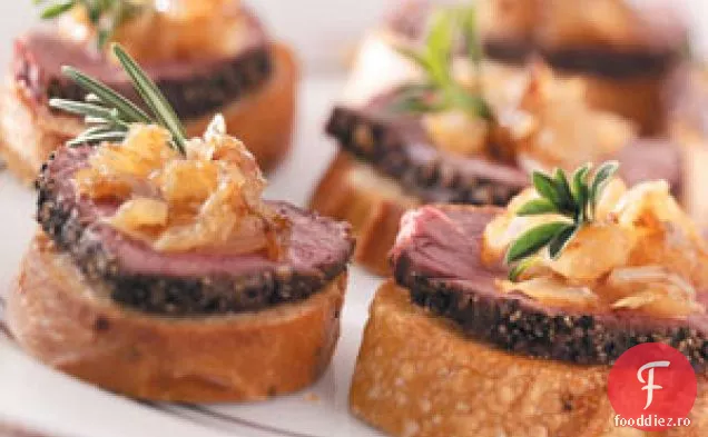 Crostini Cu Coajă De Ardei