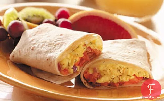 Somon afumat și ouă