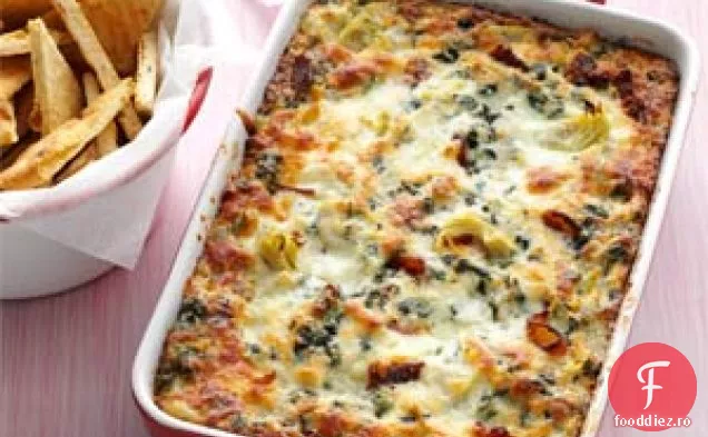 Collards fierbinte și Dip anghinare