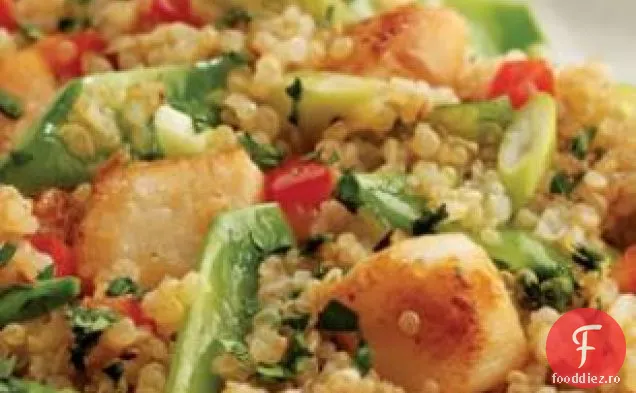 Salată De Quinoa Prăjită Cu Scoici Și Mazăre De Zăpadă