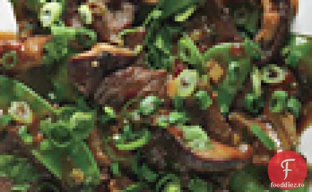 Carne de vită, Shiitake și mazăre de zăpadă