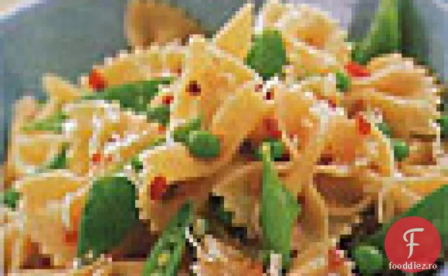 Farfalle cu mazăre și Pancetta