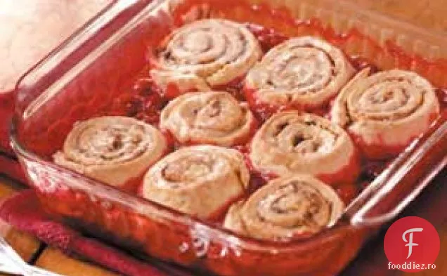Cinnamon Roll Cherry Cobbler